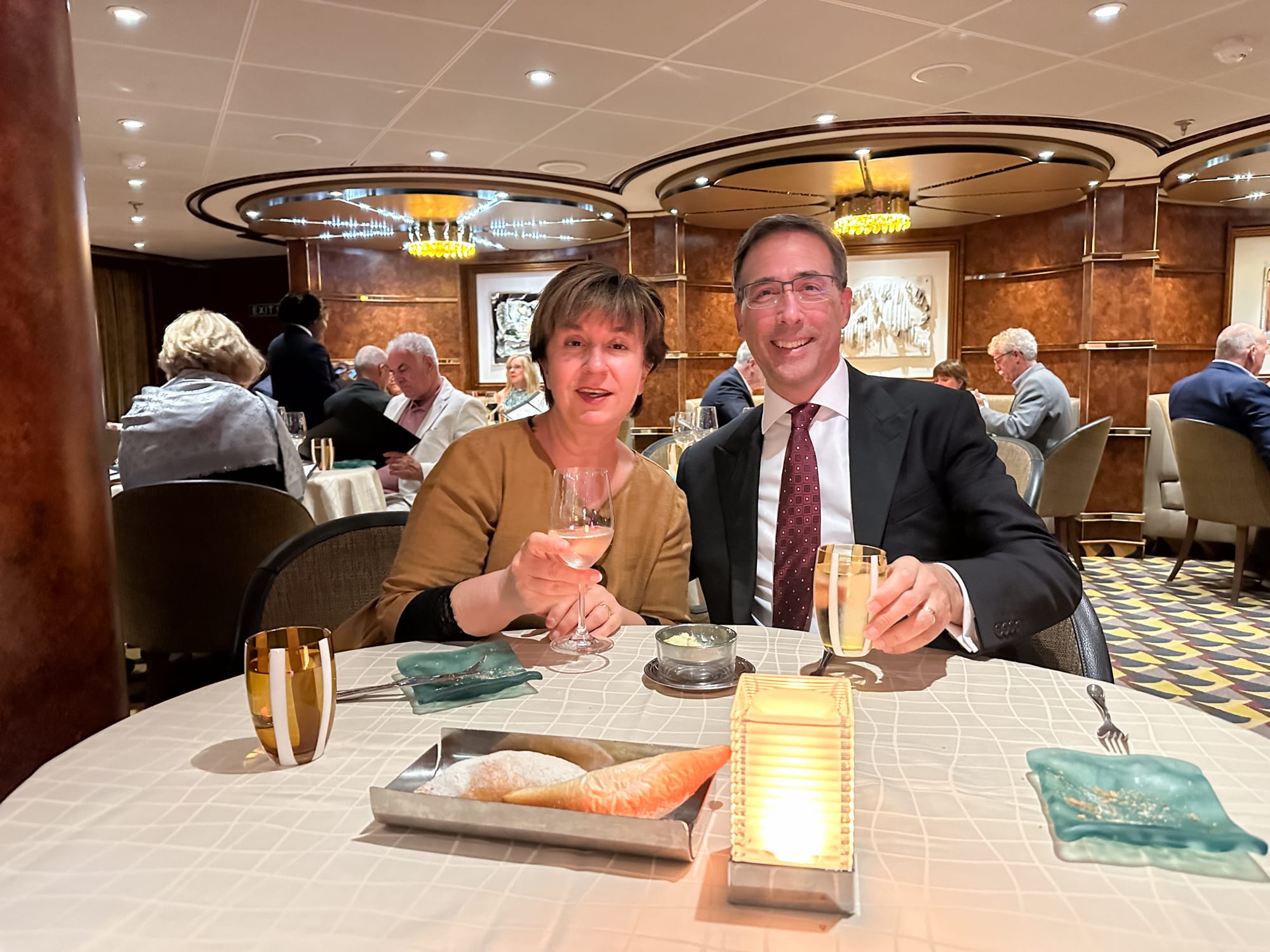 Photo of Galina and Ted out for dinner at Silver Note