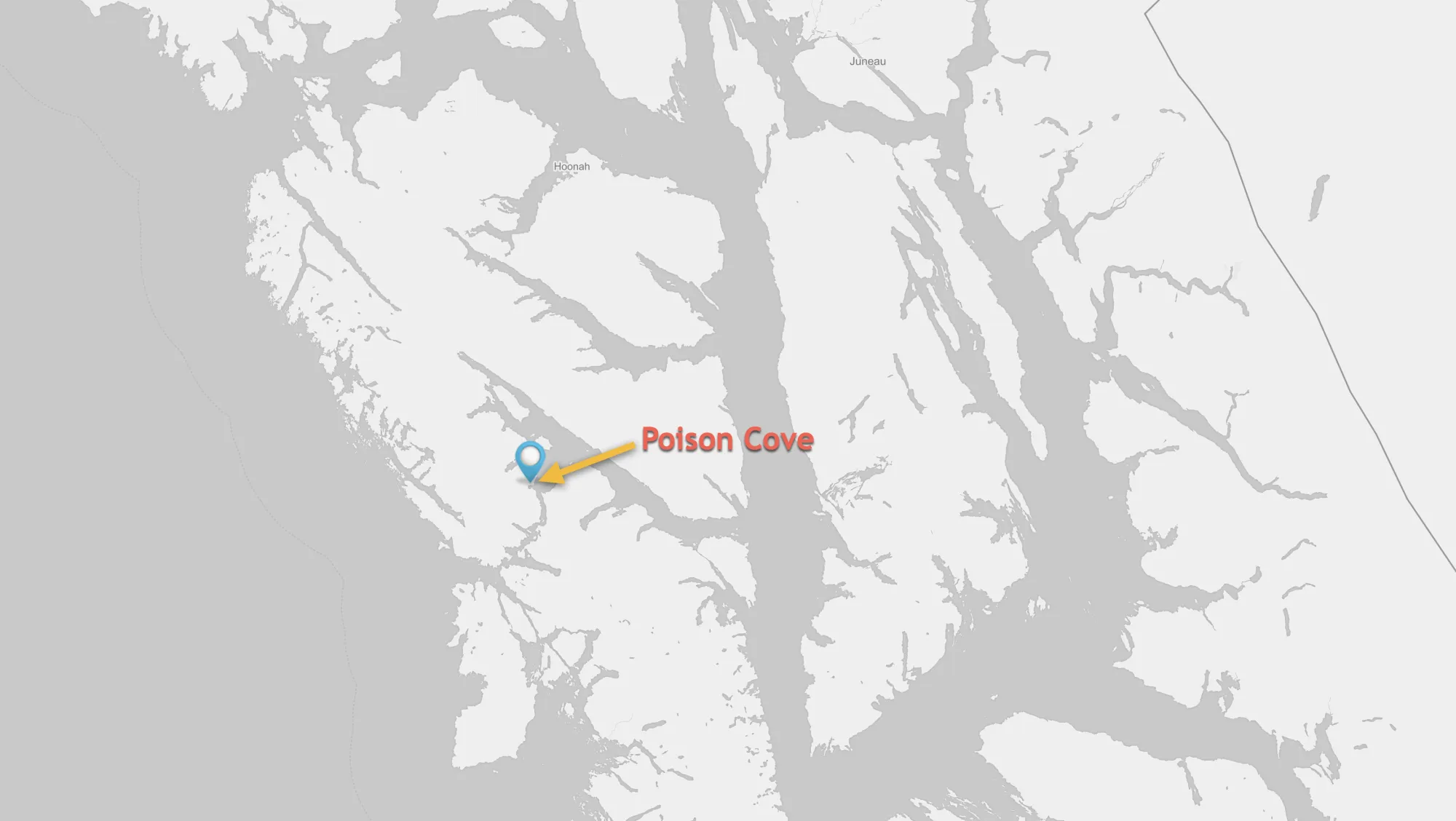 Map showing Poison Cove, Inside Passage, Alaska