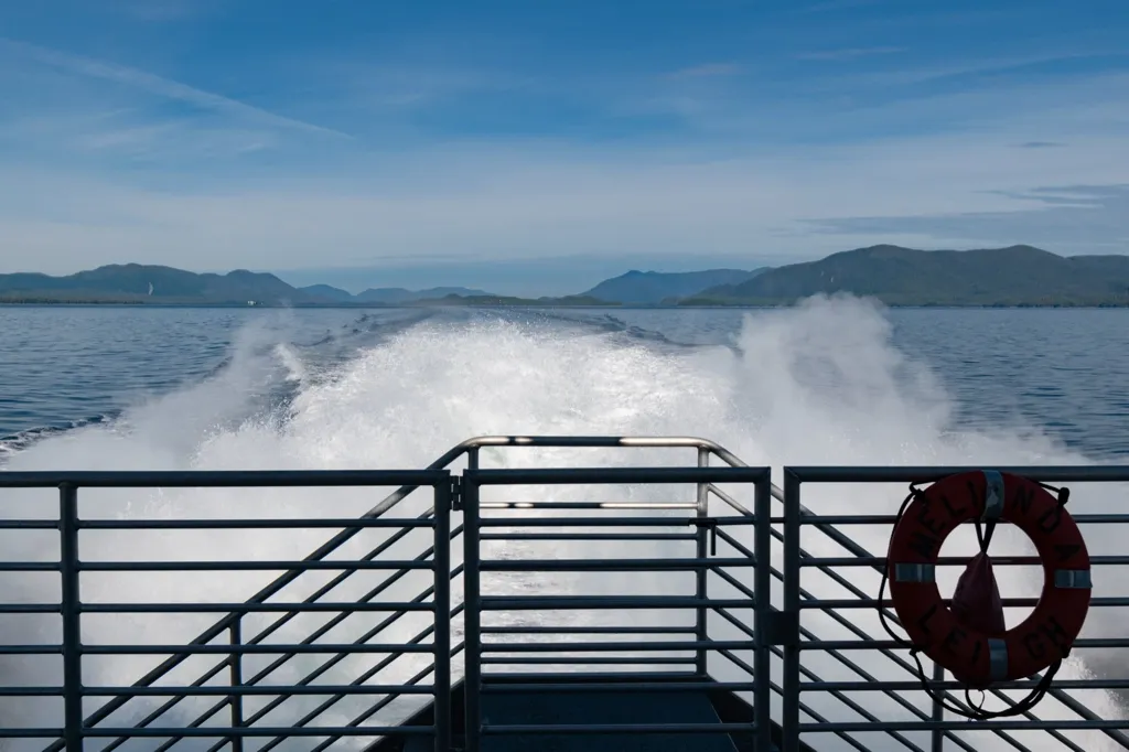 Photo of view astern from Jet Boat - Misty Fjords tour.