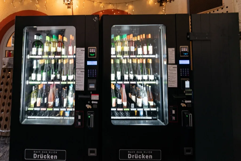 Photo of vending machines with wine in them