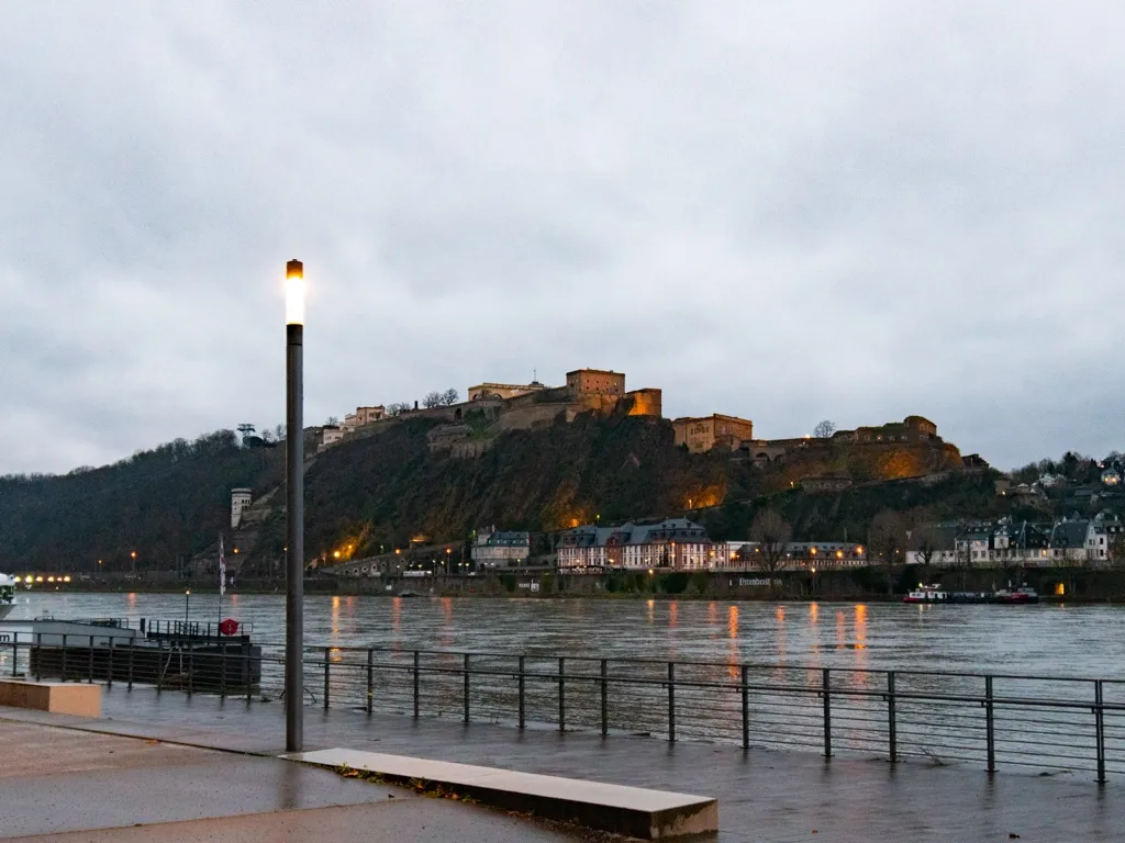 Photo of Castle across from pier, Koblenz, Germany