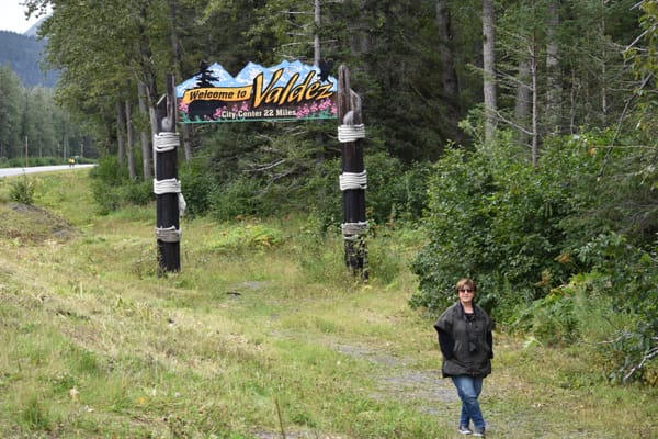 Photo of Welcome to Valdez sign