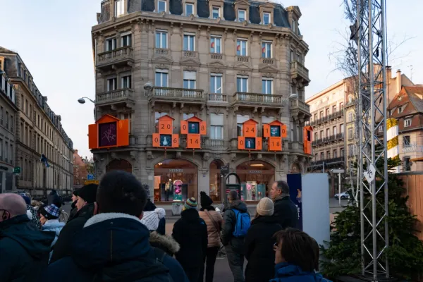 Photo of Storefront Giant Advent Calendar, Strasbourg